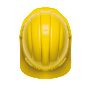 plastic-yellow-helmet-top-view